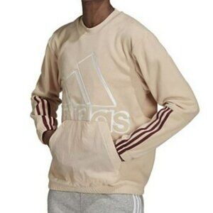 Adidas BRAND LOVE GIANT LOGO POLAR FLEECE SWEATSHIRT ACTIVEWEAR SWEATSHIRT XS